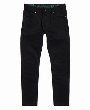 Superdry Tyler Slim Férfi Farmer Fekete | KCHEQ3542